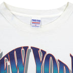 Vintage NHL (True-Fan) - New York Islanders Colorblock T-Shirt 1990s X-Large in white and navy and orange