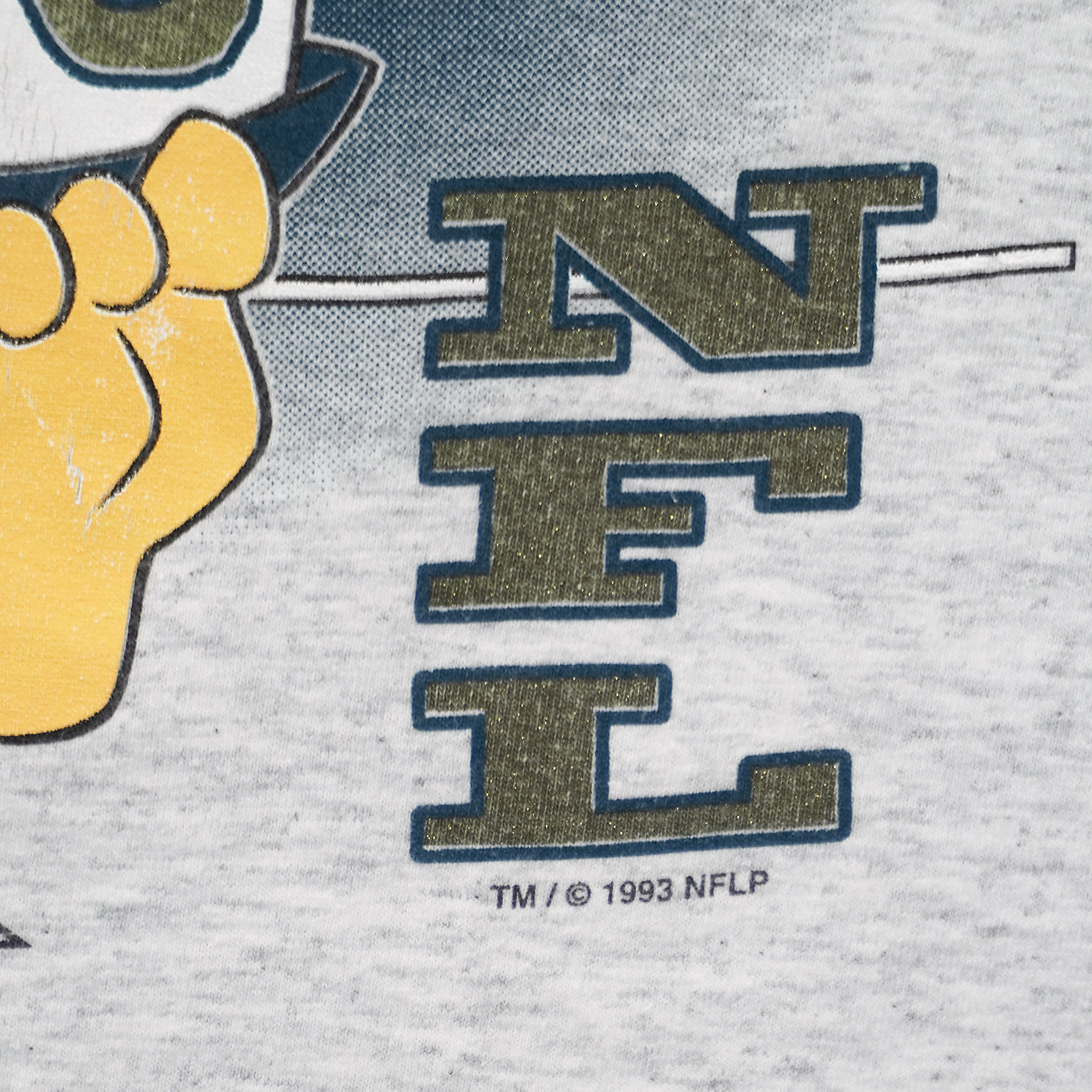 NFL (Delta) - Jacksonville Jaguars x Fred Flintstone T-Shirt 1993 Large Vintage Retro Football