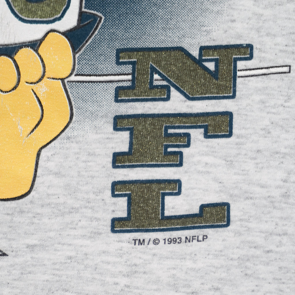 NFL (Delta) - Jacksonville Jaguars x Fred Flintstone T-Shirt 1993 Large Vintage Retro Football
