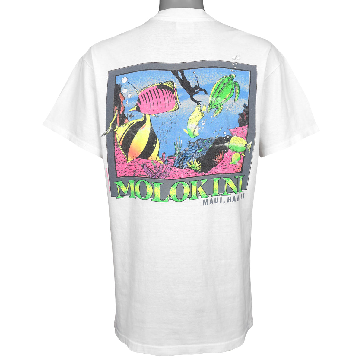 Vintage (Hanes) - Molokini Maui Hawaii T-Shirt 1990s Large Vintage Retro