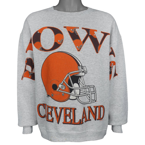 NFL - Cleveland Browns Big Helmet Crew Neck Sweatshirt 1994 X-Large Vintage Retro Football