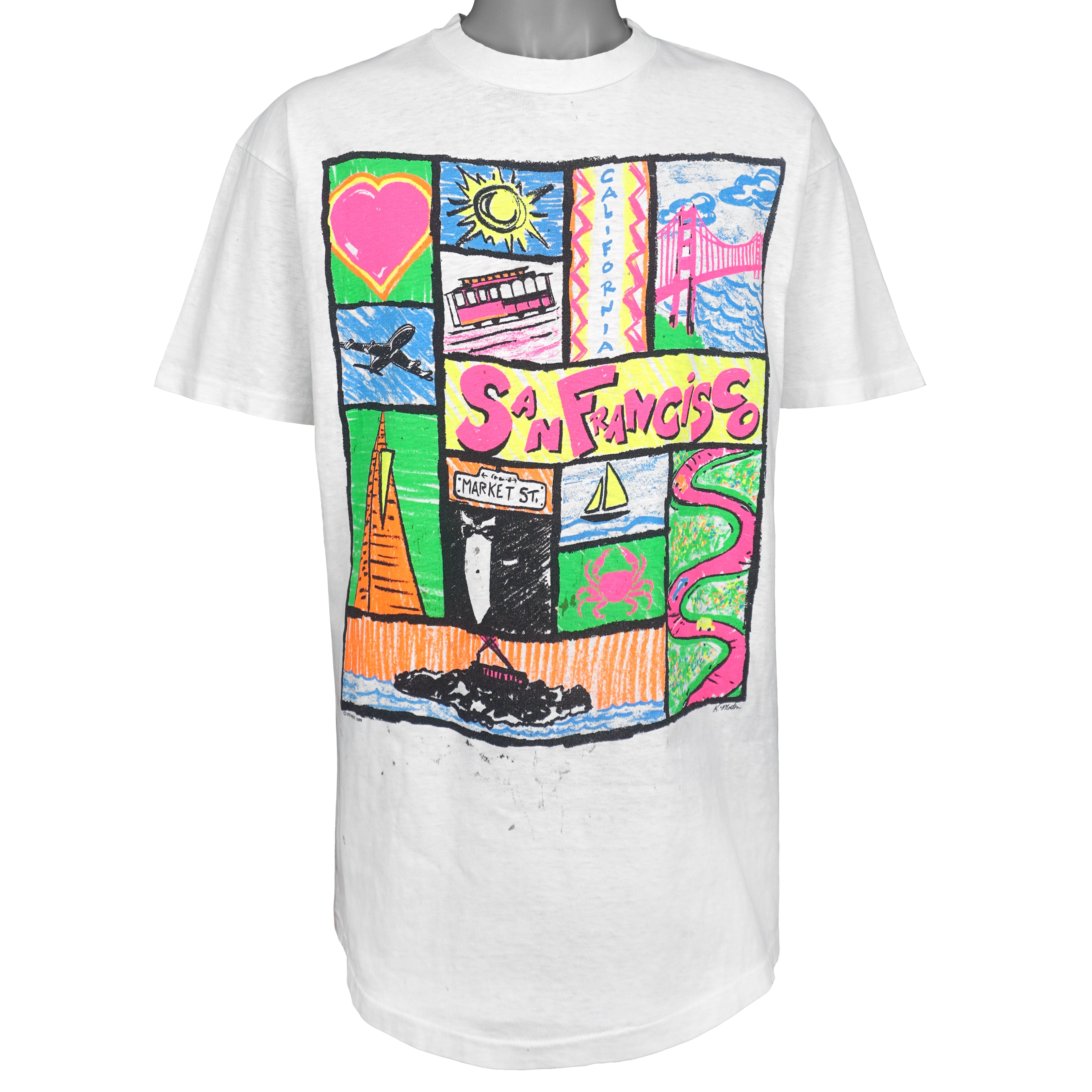 Vintage (Hanes) - San Francisco, California Single Stitch T-Shirt 1989 X-Large Vintage Retro