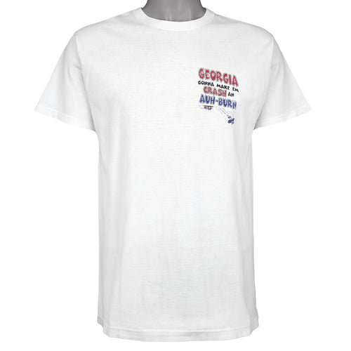 NCAA - Georgia Bulldogs Put the Tigers in a Tail Spin T-Shirt 1999 Medium Vintage Retro