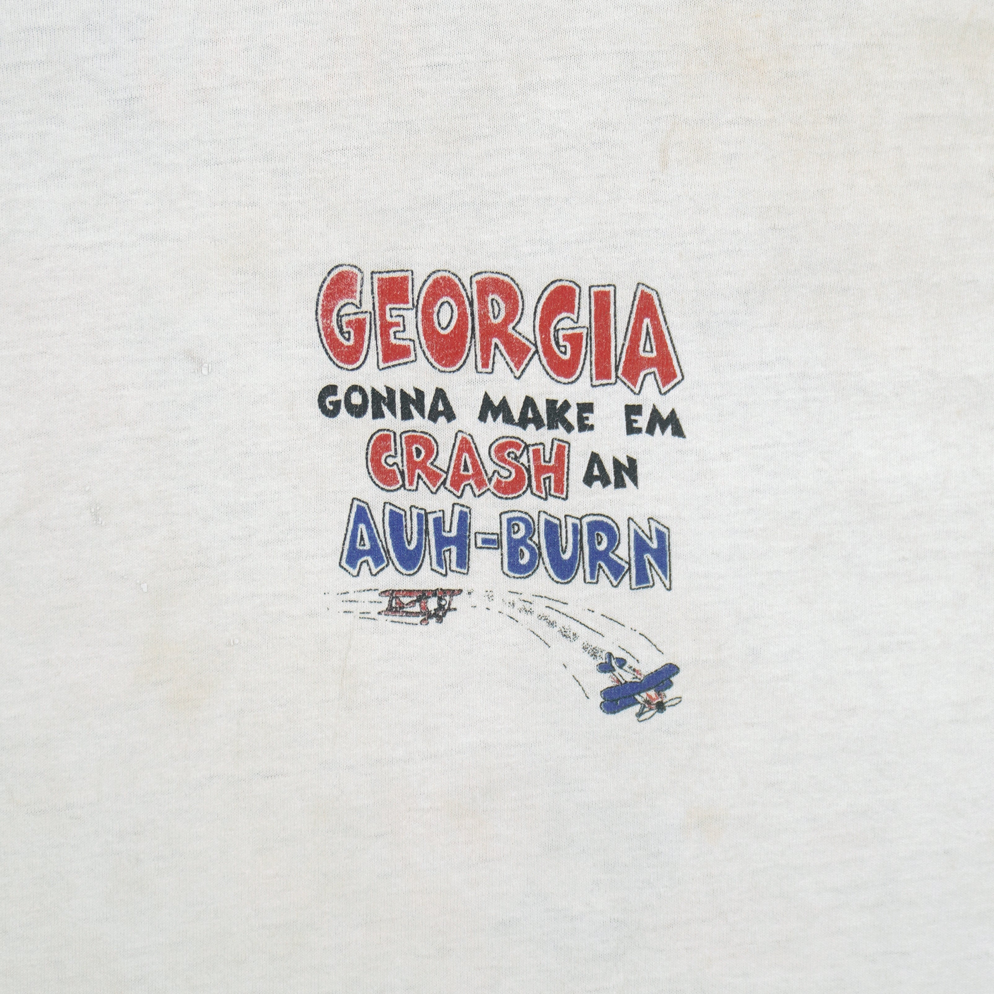 NCAA - Georgia Bulldogs Put the Tigers in a Tail Spin T-Shirt 1999 Medium Vintage Retro