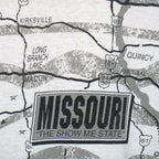Vintage (Fruit Of The Loom) - Missouri Map All Over Print T-Shirt 1990s X-Large Vintage Retro