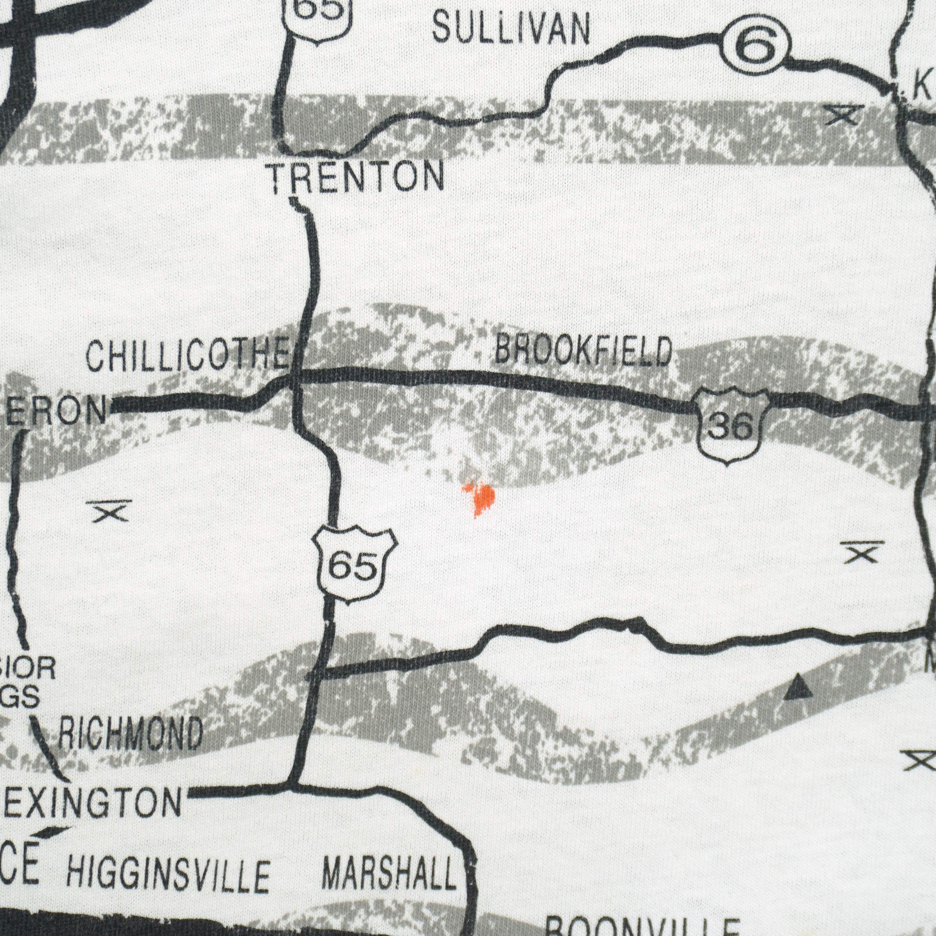 Vintage (Fruit Of The Loom) - Missouri Map All Over Print T-Shirt 1990s X-Large Vintage Retro