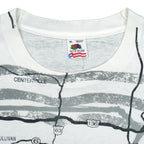 Vintage (Fruit Of The Loom) - Missouri Map All Over Print T-Shirt 1990s X-Large Vintage Retro