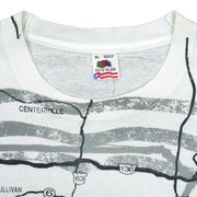 Vintage (Fruit Of The Loom) - Missouri Map All Over Print T-Shirt 1990s X-Large Vintage Retro