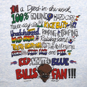 NFL (Calcru) - Buffalo Bills Fan T-Shirt 1991 Medium Vintage Retro Football
