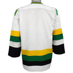Vintage NHL - Minnesota North Stars Hockey Jersey T-Shirt 1990s Large in black and white and green