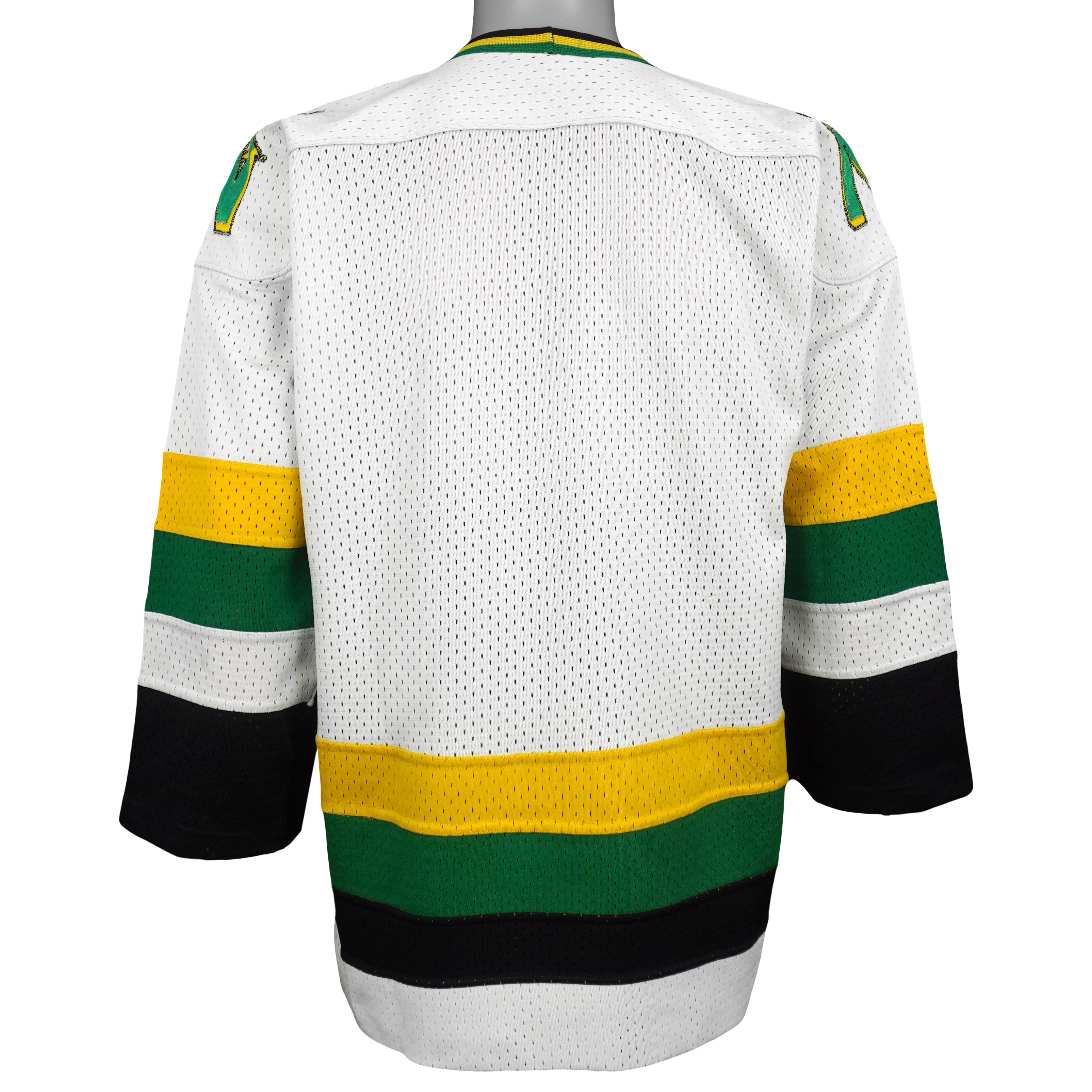 Vintage NHL - Minnesota North Stars Hockey Jersey T-Shirt 1990s Large in black and white and green