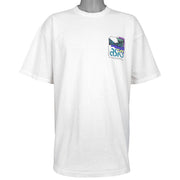 Vintage Asics - Abstract Pattern T-Shirt 1990s X-Large in white