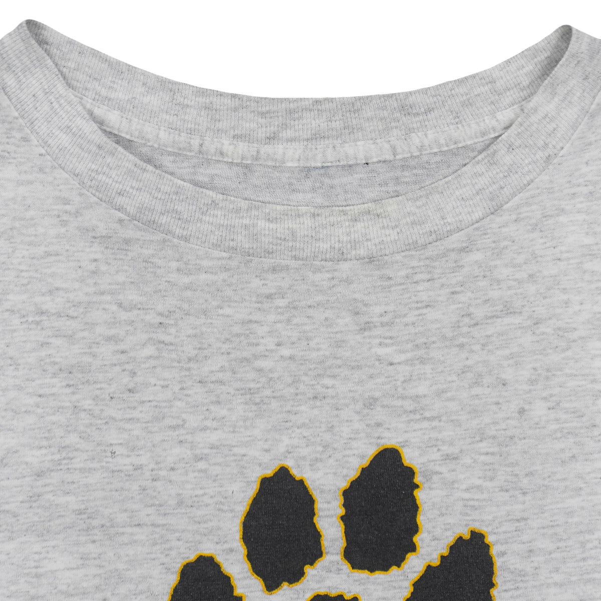 Missouri Tigers gray T-shirt crew-neck detail