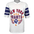 Vintage NFL (Logo 7) - New York Giants Spell-Out Fan Jersey 1990s Medium in white and blue