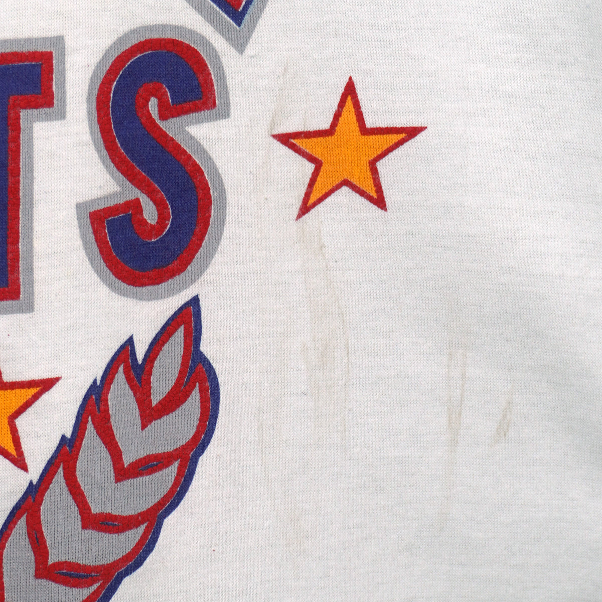 Vintage NFL (Logo 7) - New York Giants Spell-Out Fan Jersey 1990s Medium in white and blue