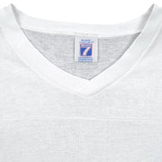 Vintage NFL (Logo 7) - New York Giants Spell-Out Fan Jersey 1990s Medium in white and blue