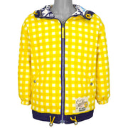 Ellesse - Sunflower Print Reversible Hooded Fleece Jacket 1990s Small Vintage Retro