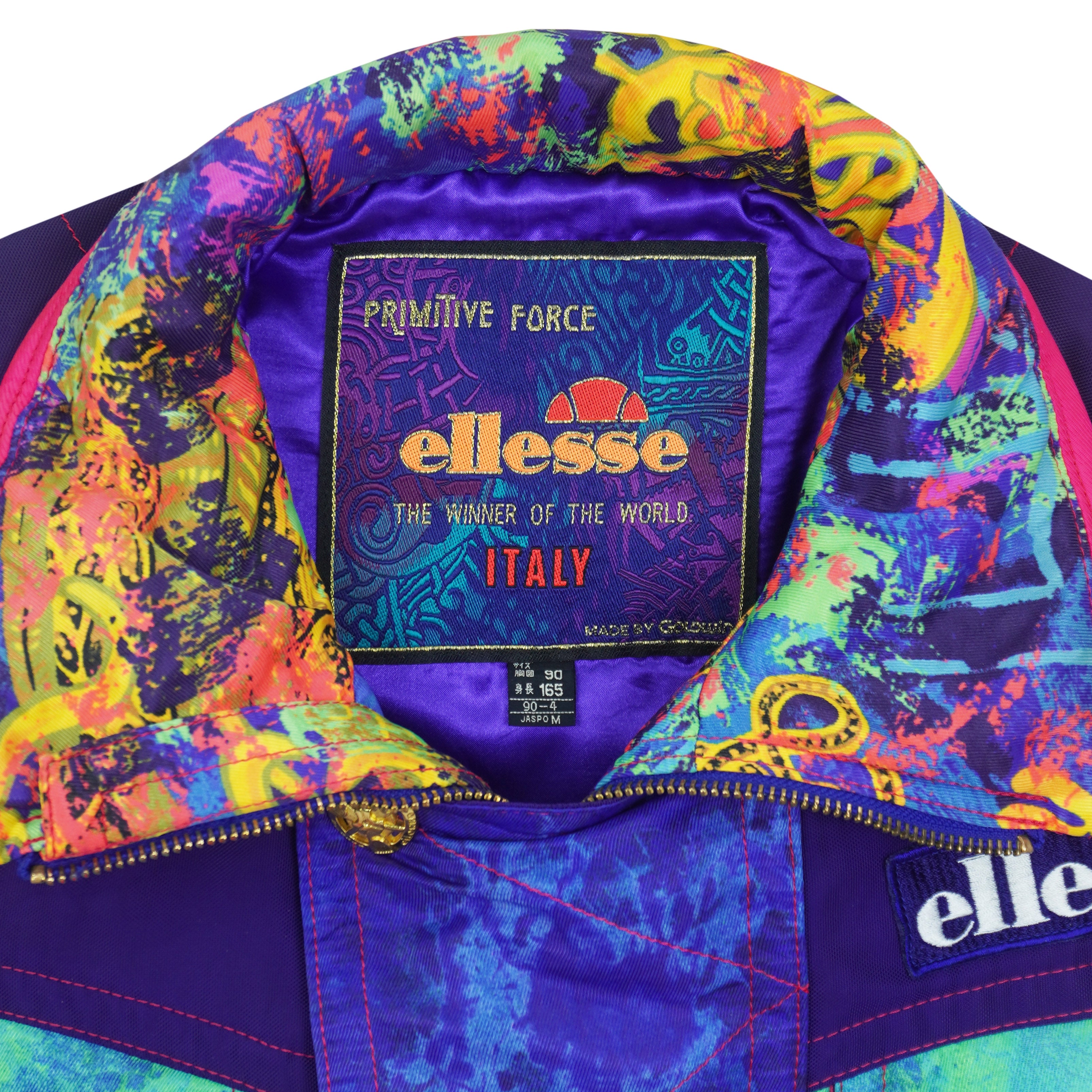Ellesse - Primitive Force Italy Neon Ski Jacket 1990s Medium Vintage Retro