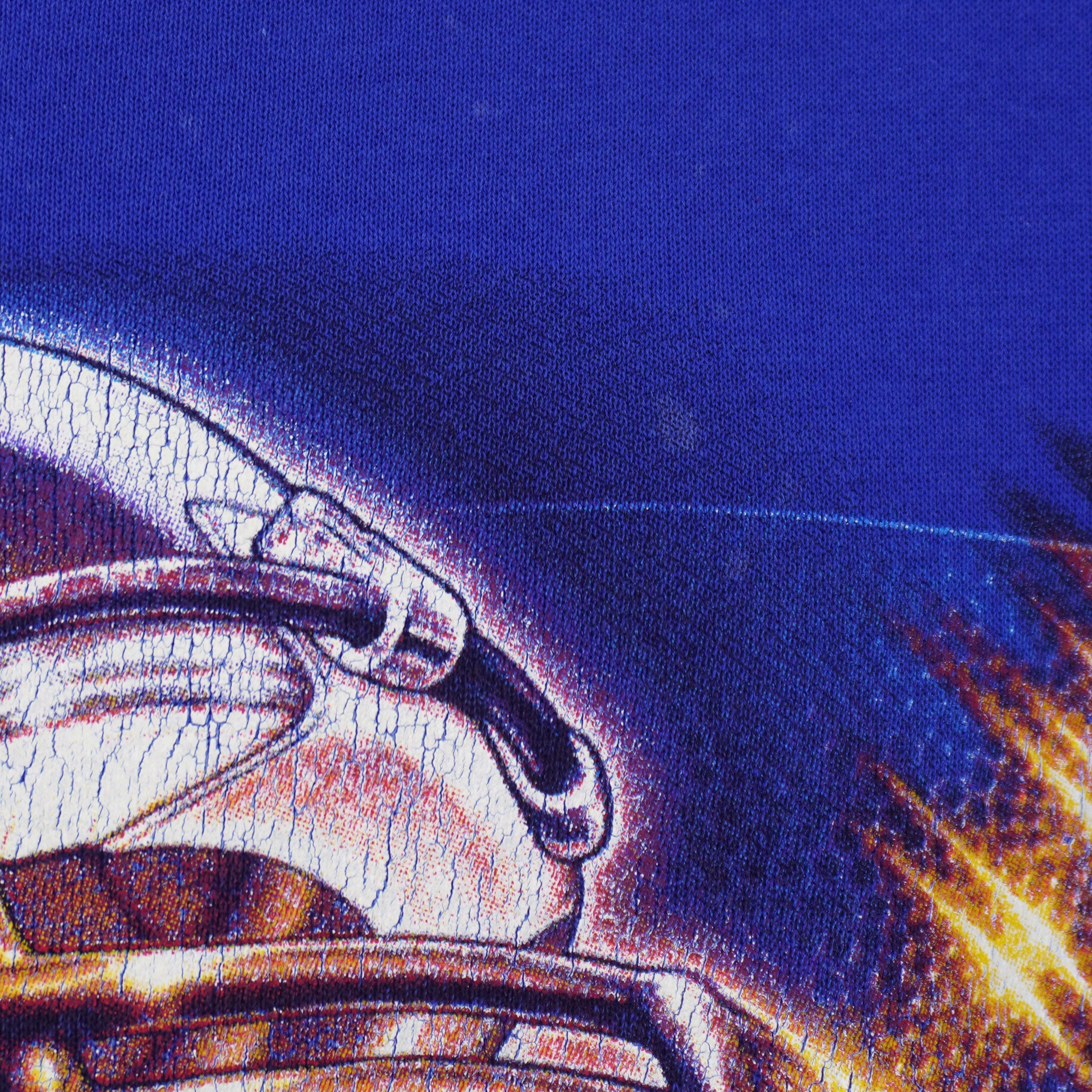 Close view of cracking on the printed helmet