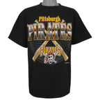 Vintage MLB (Logo 7) - Pittsburgh Pirates Baseball T-Shirt 1997 X-Large in black