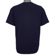 Navy 1990s Nutmeg Minnesota Twins state-map graphic T-shirt
