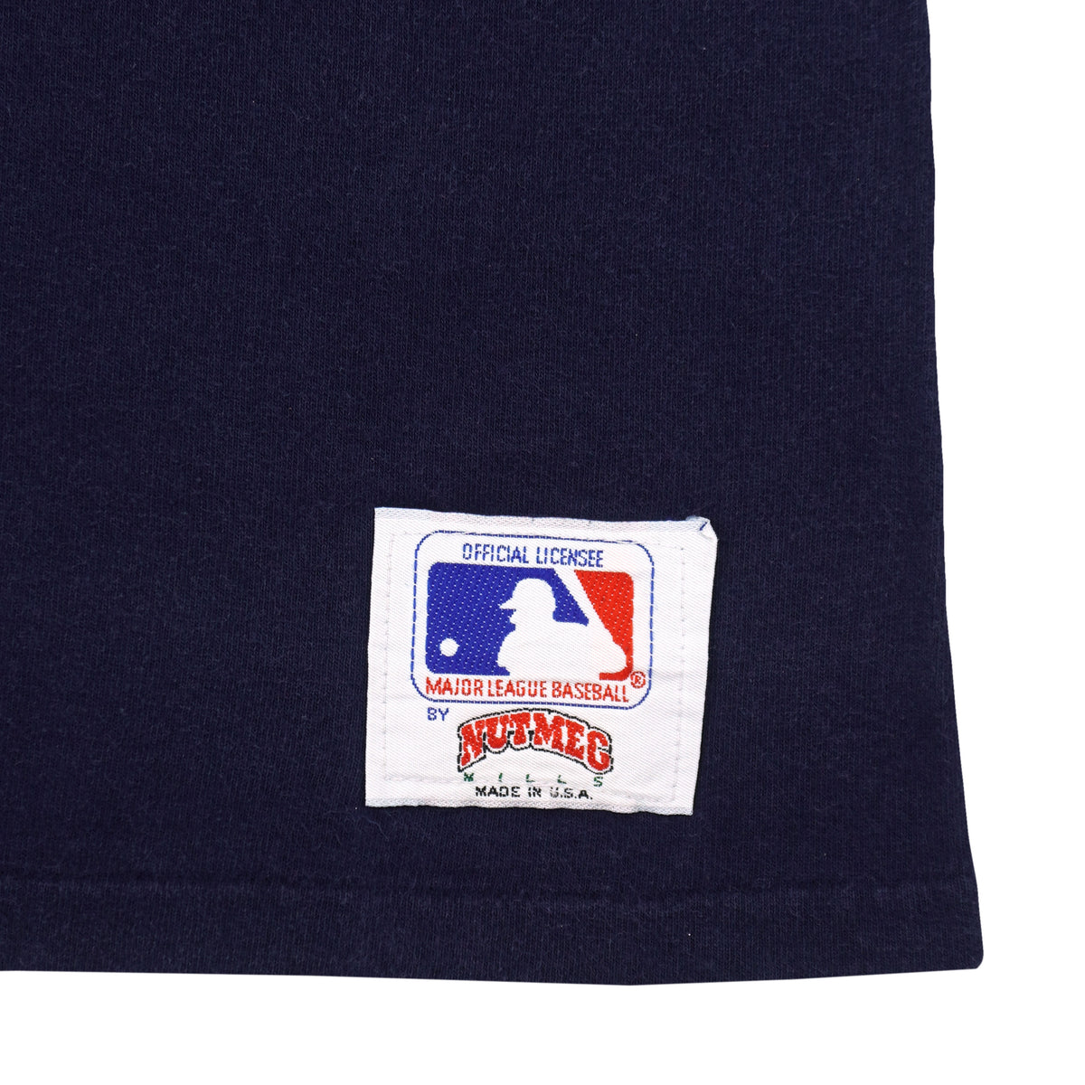 Navy 1990s Nutmeg Minnesota Twins state-map graphic T-shirt