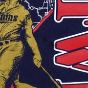 Navy 1990s Nutmeg Minnesota Twins state-map graphic T-shirt