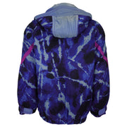 Vintage Descente - Purple Pattern Zip & Button-Up Hooded Ski Jacket 1990s X-Large