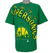 Vintage Starter (NBA) - Seattle SuperSonics Single Stitch T-Shirt 1990s Large in green