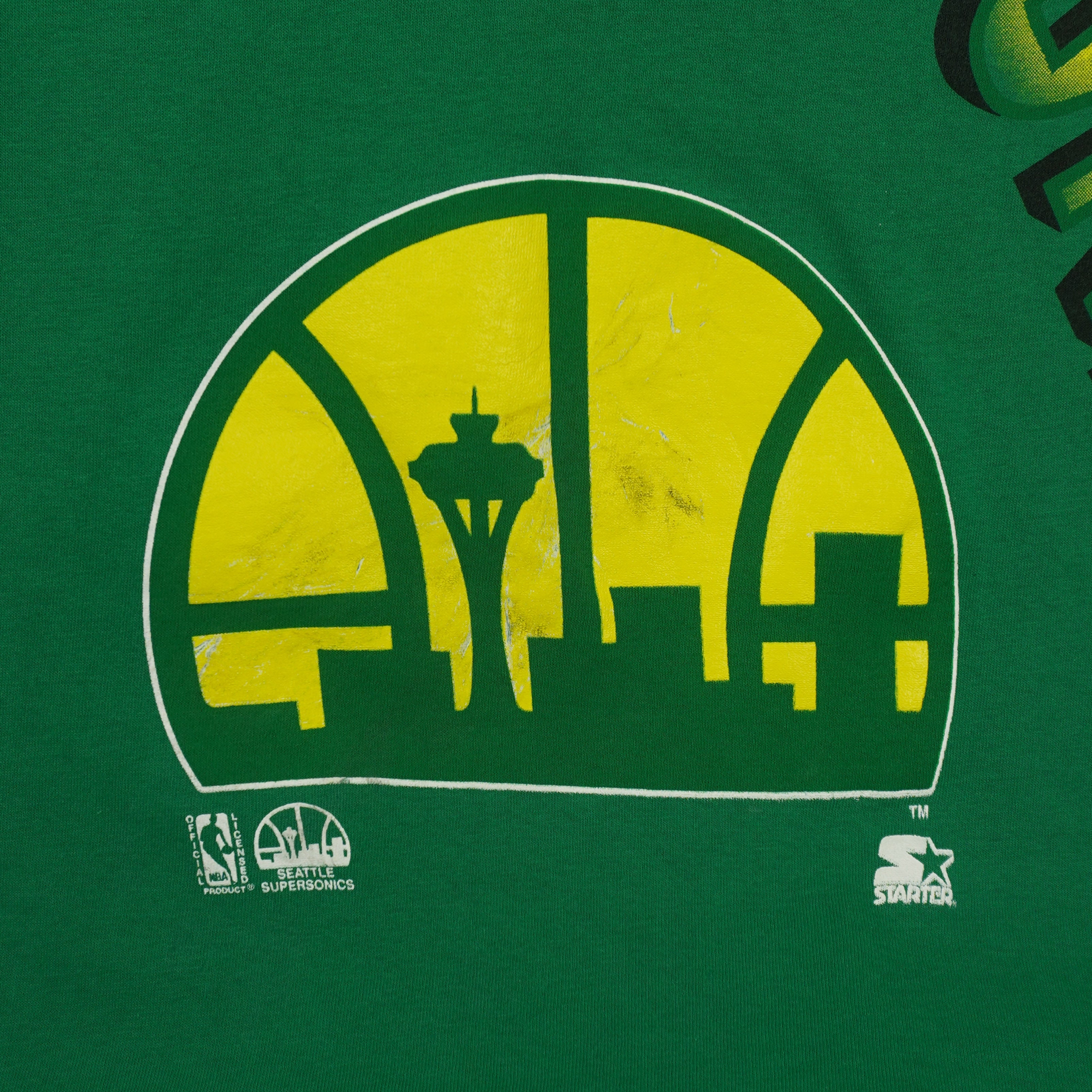 Vintage Starter (NBA) - Seattle SuperSonics Single Stitch T-Shirt 1990s Large in green