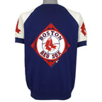 Back of the Red Sox shirt with a large diamond logo