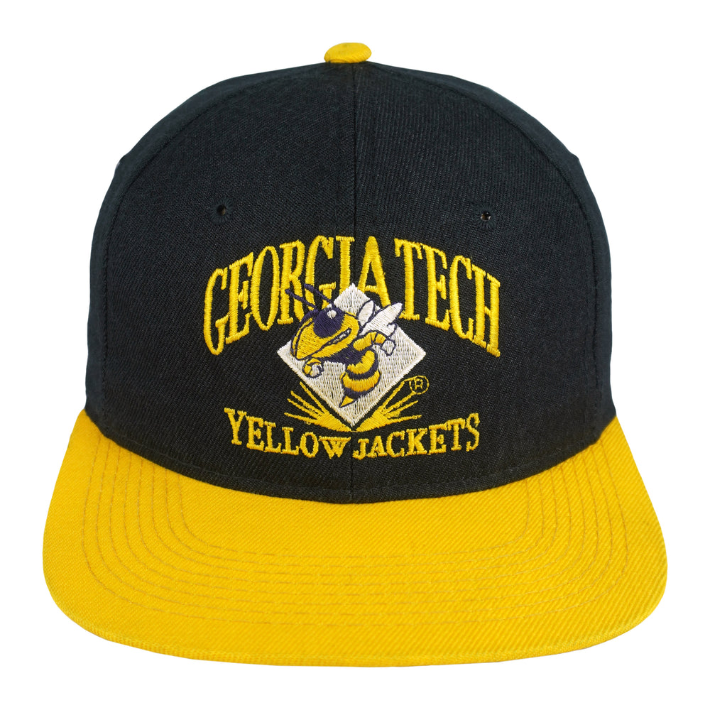 The Game Georgia Tech Yellow Jackets black-and-yellow snapback hat front view