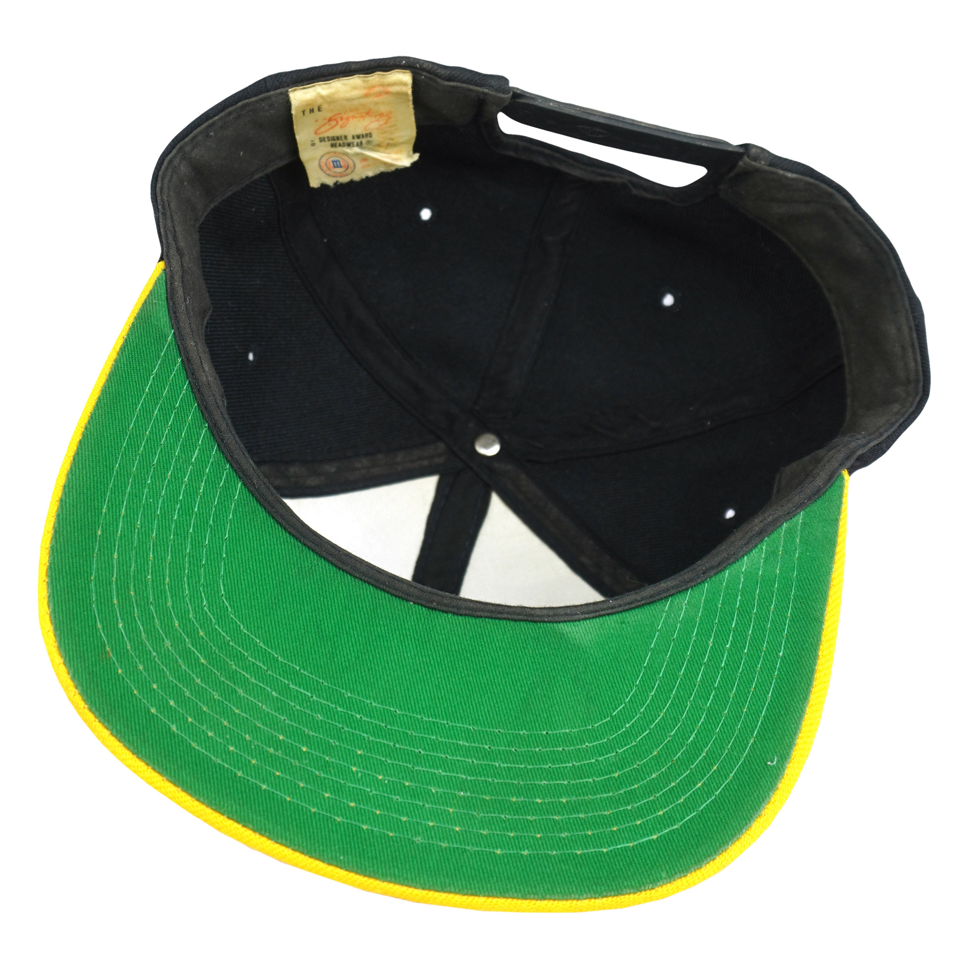 Georgia Tech Yellow Jackets hat green underbrim and interior view