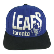 NHL (Competitor) - Toronto Maple Leafs Big Spell-Out Snapback Hat 1990s OSFA Vintage Retro Hockey