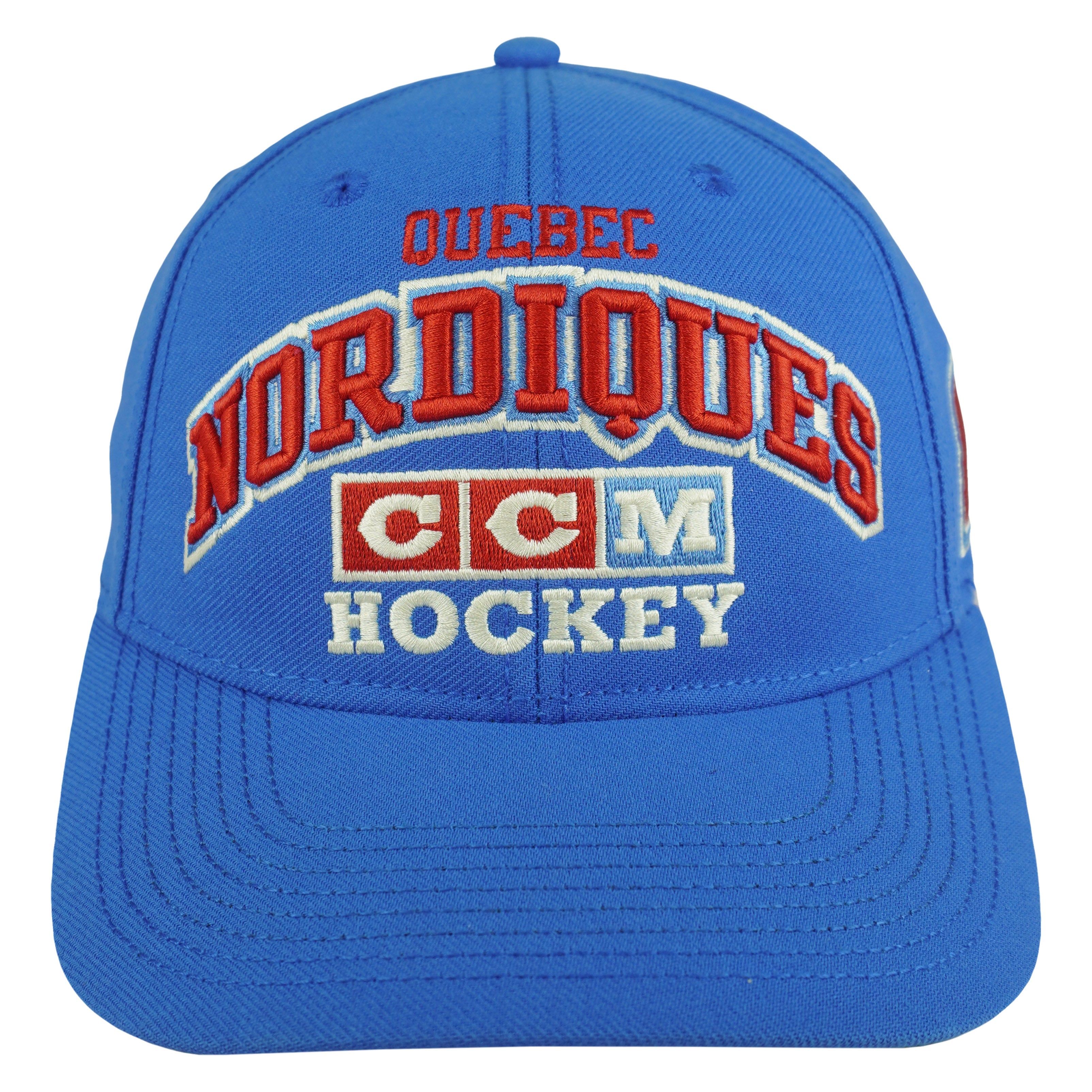 NHL (CCM) - Quebec Nordiques Snapback Hat 1990s OSFA Vintage Retro Hockey