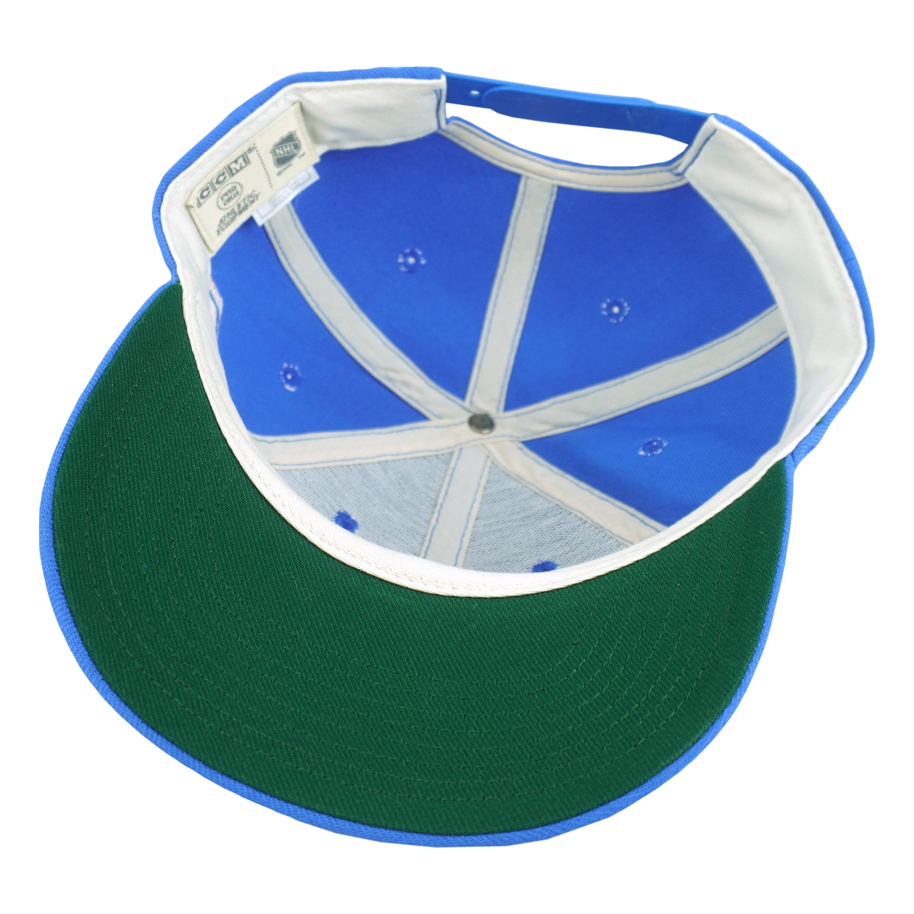 NHL (CCM) - Quebec Nordiques Snapback Hat 1990s OSFA Vintage Retro Hockey
