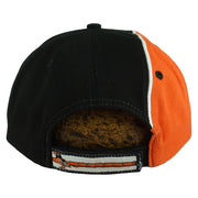 Rear panels and embroidered adjustable strap on the Orioles hat