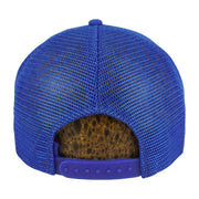 Rear mesh panels and blue snap closure on the Mets hat