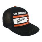 Angled view of the Giants print and black mesh panels