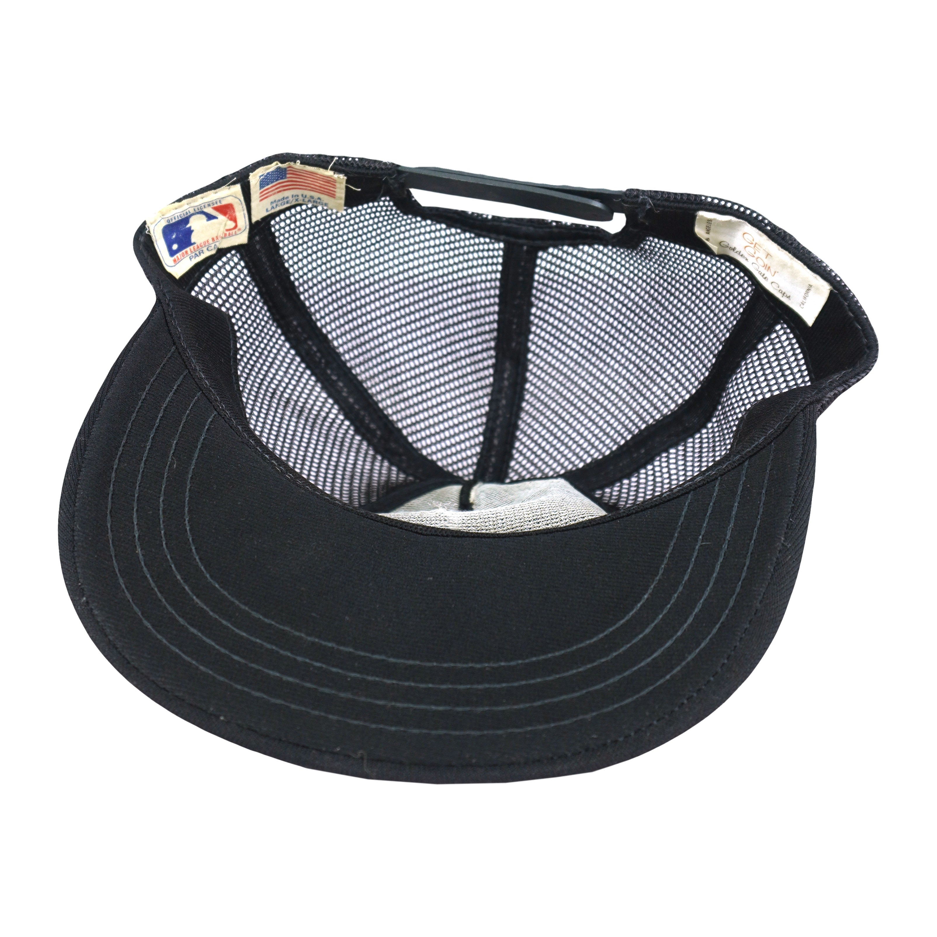 Interior black mesh and underside of the Giants hat