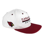 Angled view showing the Cardinals bird embroidered on the side