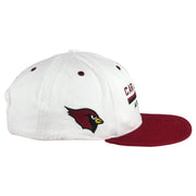 Side profile of the white and red Cardinals snapback hat