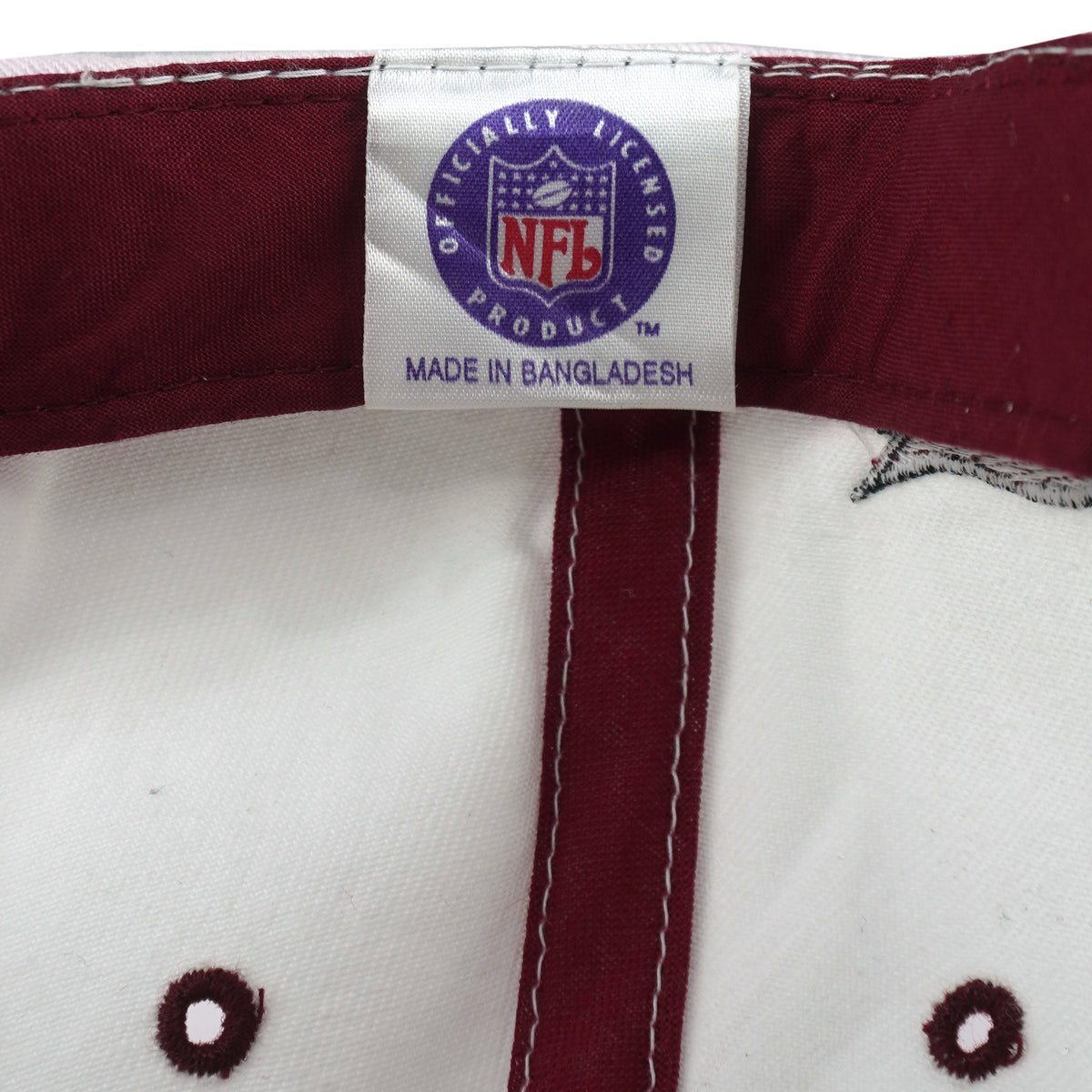 NFL licensing label inside the Arizona Cardinals snapback hat