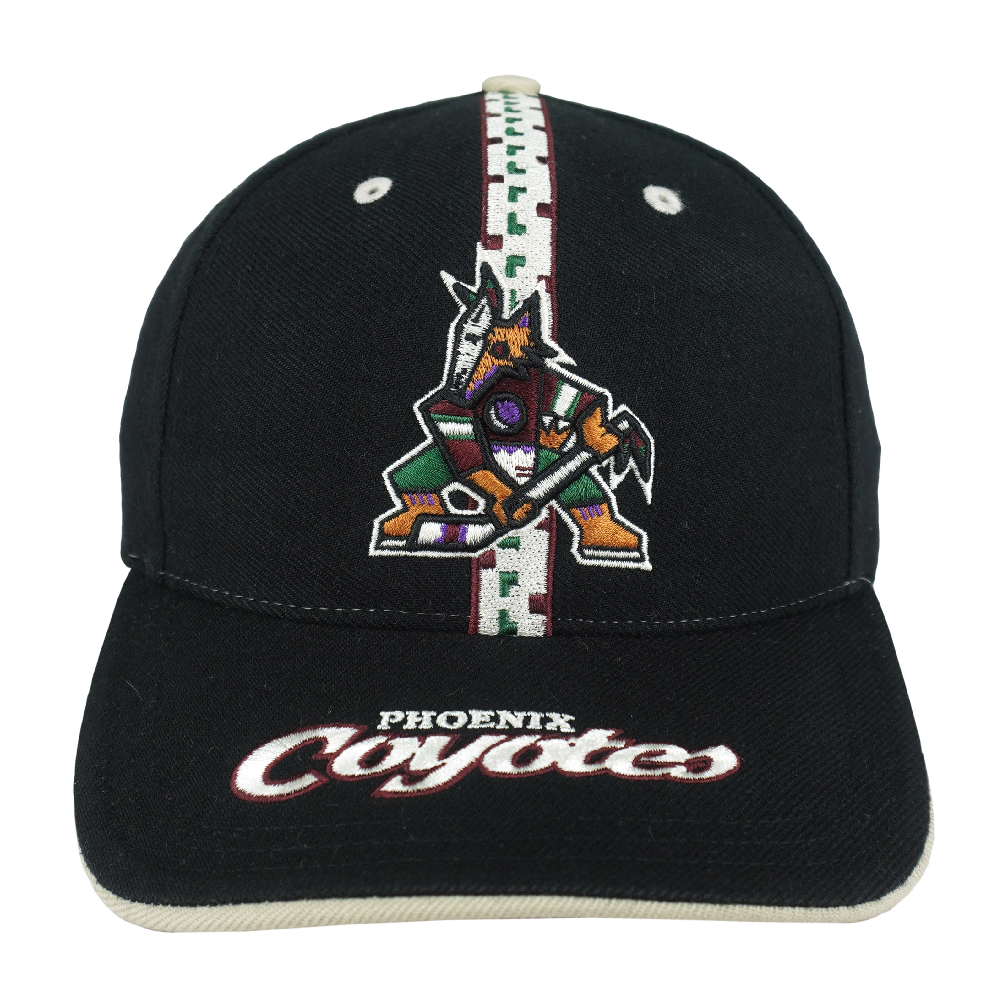 NHL - Phoenix Coyotes Embroidered Strapback Hat 1990s OSFA Vintage Retro Hockey
