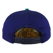 Rear of the blue Mariners cap showing the adjustable plastic snap closure