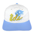 Front view of the white, blue, and green 1990s NCAA UCLA Bruins logo snapback hat by The Game