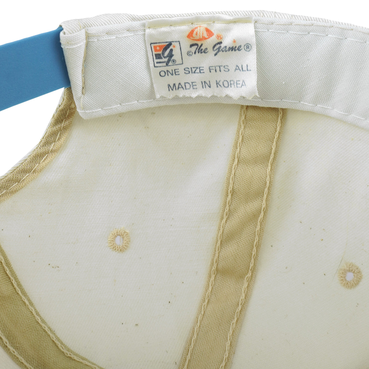 Close-up of The Game one-size label inside the UCLA Bruins hat