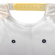 Close view of the white interior crown and plastic snap closure on the Titans cap