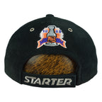 Rear view of the black Detroit Red Wings hat with 1998 Stanley Cup embroidery and Starter strap
