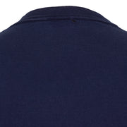 Small hole below the back neckline of the navy Houston Astros T-shirt